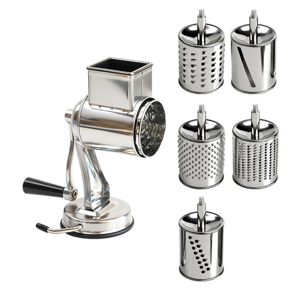 Rostfritt stål Roterande Handvev Nötkvarn Manuell Ostrivare Osthyvel Nötter