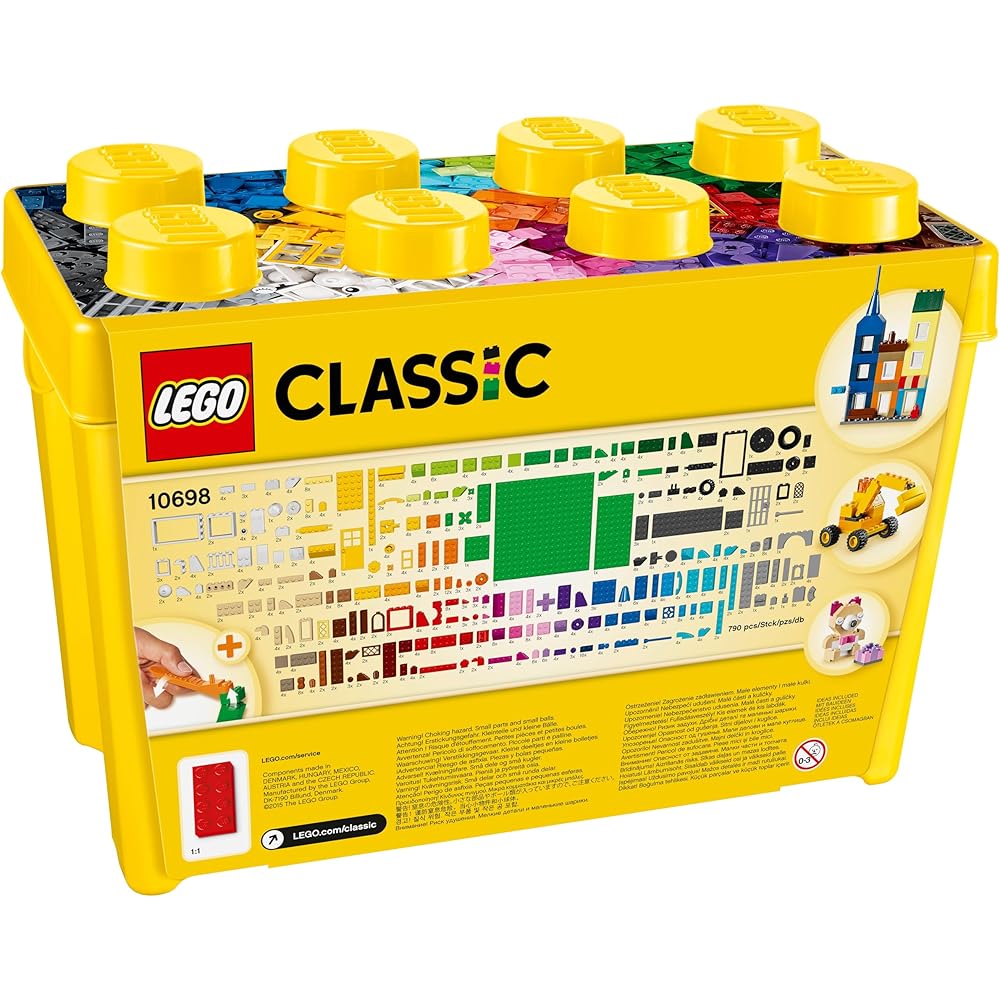 LEGO Classic Yellow Idea Box 10698 Building Blocks Educational Toy for Kids Ages 4-7