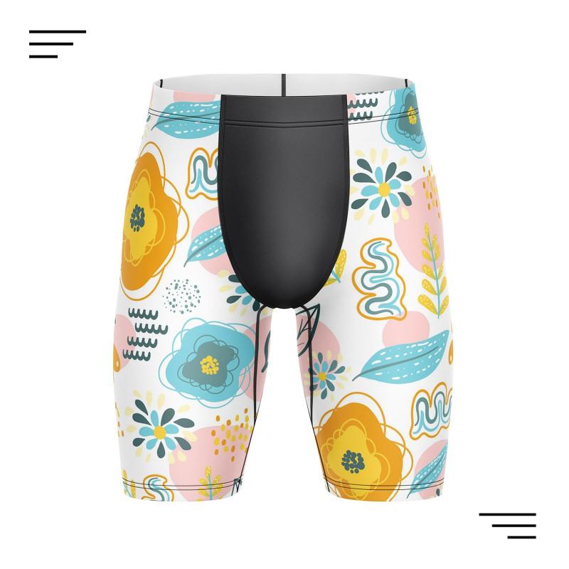 Mens Abstract Print Swim Trunks 2026 Trendy Board Shorts Pool Beach Water Sports S 40-50 kg