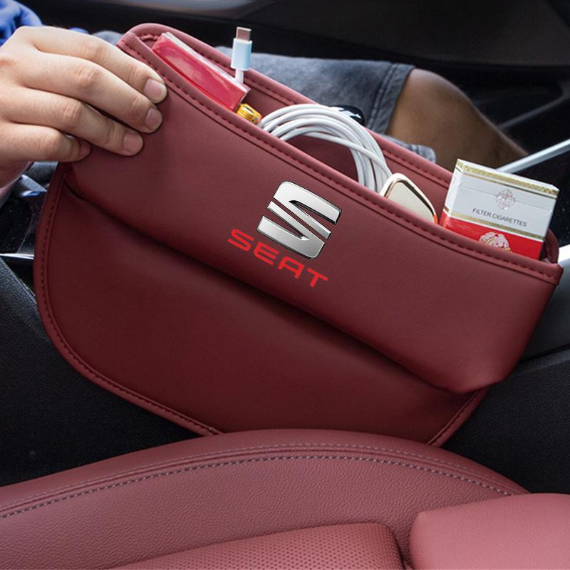 Car Seat Gap Slot Crevice Storage Box Organizer Bag For Seat Leon 5f Ibiza 6l 6j Leon 1p Cushion Altea Xl Leon Mk Car Accessorie