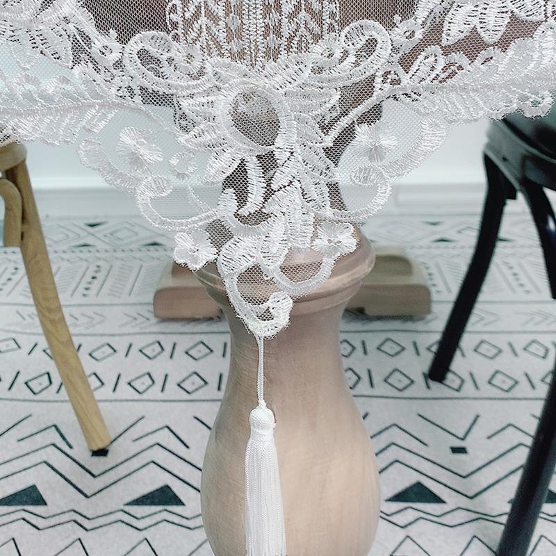 1ks Retro Vintage Krajkový Běhoun na Stůl - Dekorativní Ubrus pro Domácí Dekoraci a Kuchyňské Doplňky