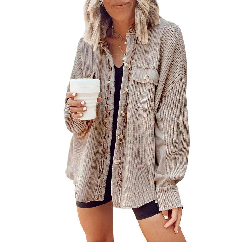 Autumn and Winter Tops Plus Size Fashion Clothes Women's Clothing Casual Long Sleeve Jacket Coats