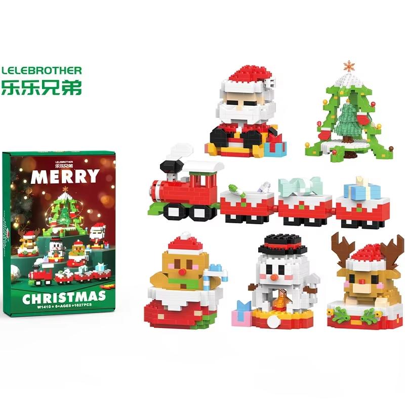Hot DIY Model Christmas Building Block Santa Claus Snowman Christmas Tree Building Block Toy Christmas Decoration Party Favours
