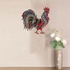 Art Rooster Wall Hanging Decoration Metal Background Pendant  Interior and Exterior