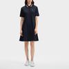 FILA Logo Solid Color Casual Sport Simple Fashion Modern Polo Short Sleeve Dress Women Dresses Legendary-Blue F51W421309A-NV