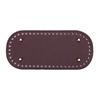 Handmade Woven Oval PU Bag Bottom with Cross Pattern (22x10cm)