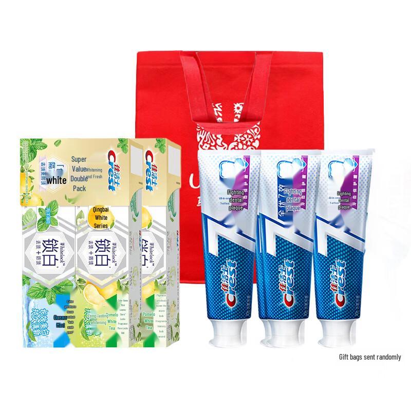 Crest Dual Action Whitening Toothpaste Mint & White Tea Bundle