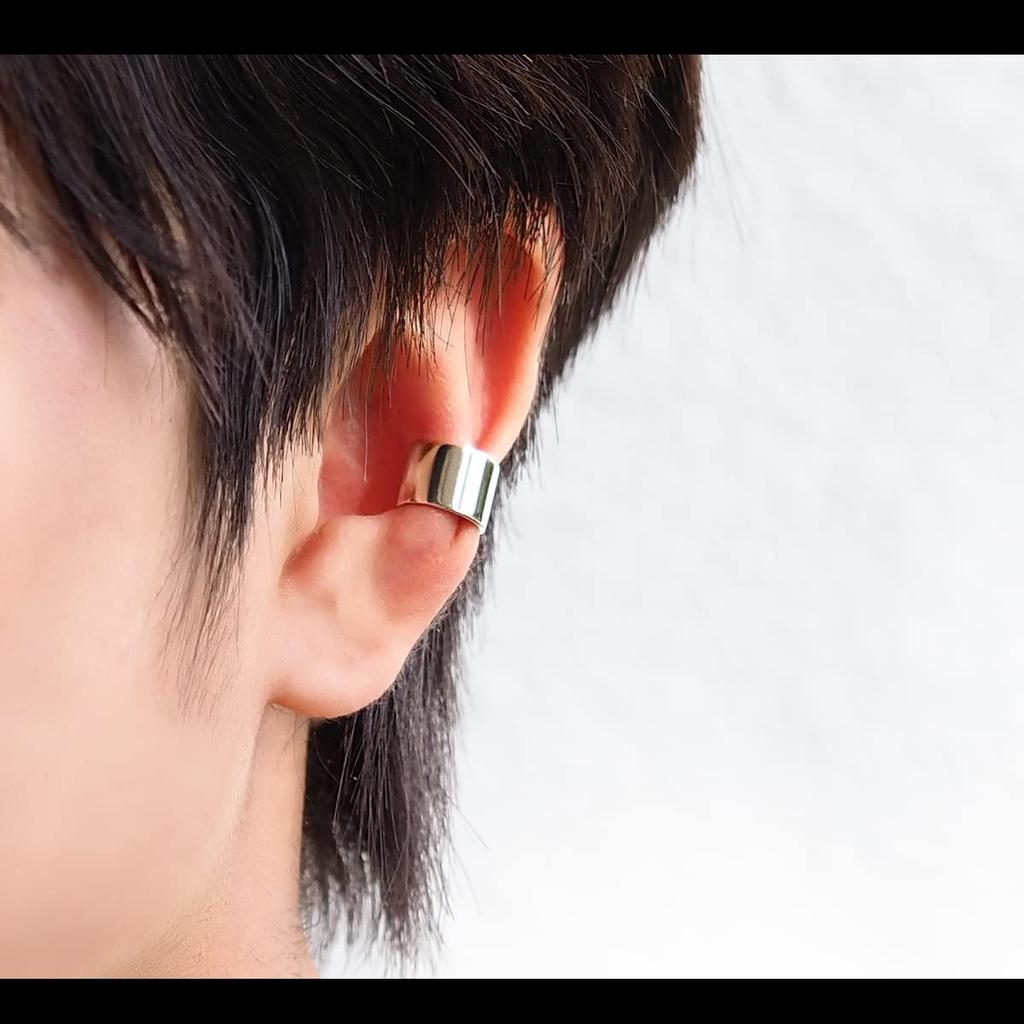 [Brand Name: 2PIECES] Silver Ear Cuff, Men's Simple Accessory, Sold Individually (pi0554)