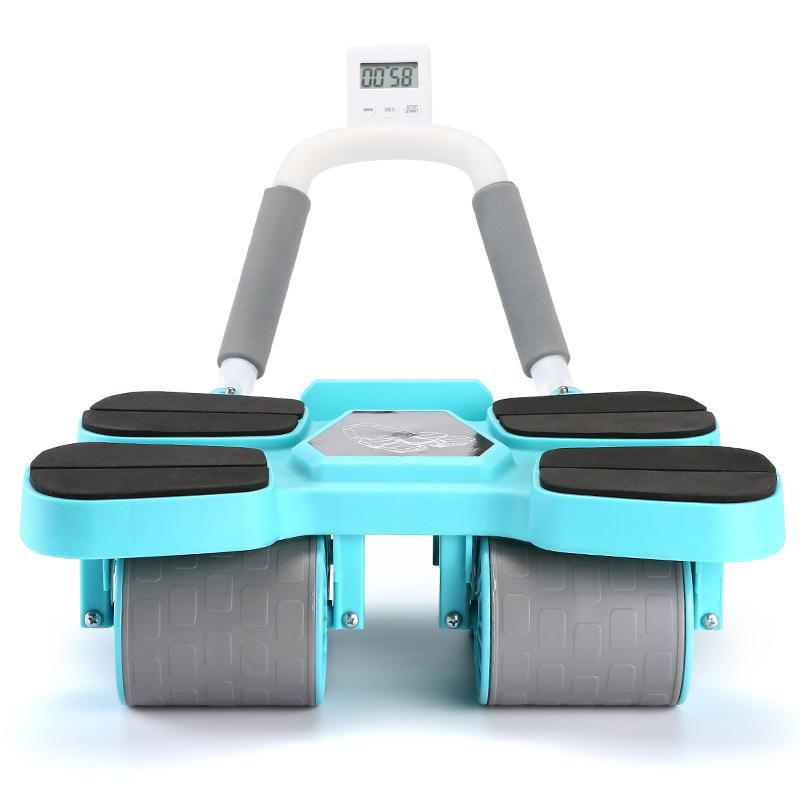 Automatic Rebound Ab Roller: New Four-Wheel Model for Home Belly Slimming & Abs Toning Fitness