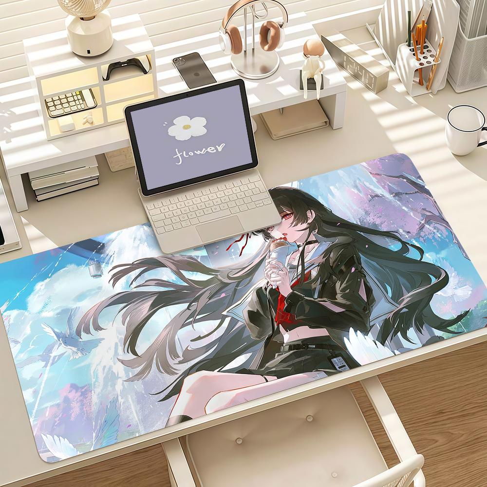 Game Wuthering Waves Chisa Mouse Pad Anti Slip Rubber Edge Locked Thickened Laptop Gaming Desk Mat