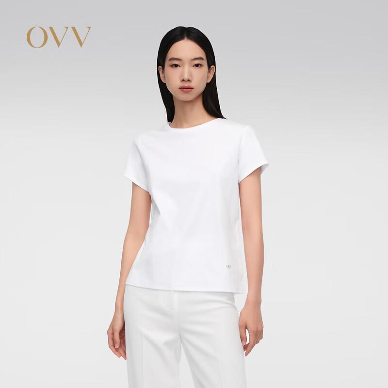 OVV Women s Basic Cotton Embroidered Short Sleeve T-shirt M