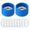 2pc Water Filter Coupling Kits Outdoor Portable Filtration Cleaning Couplings With Gaskets Seal Connecting Water Filter Adapter