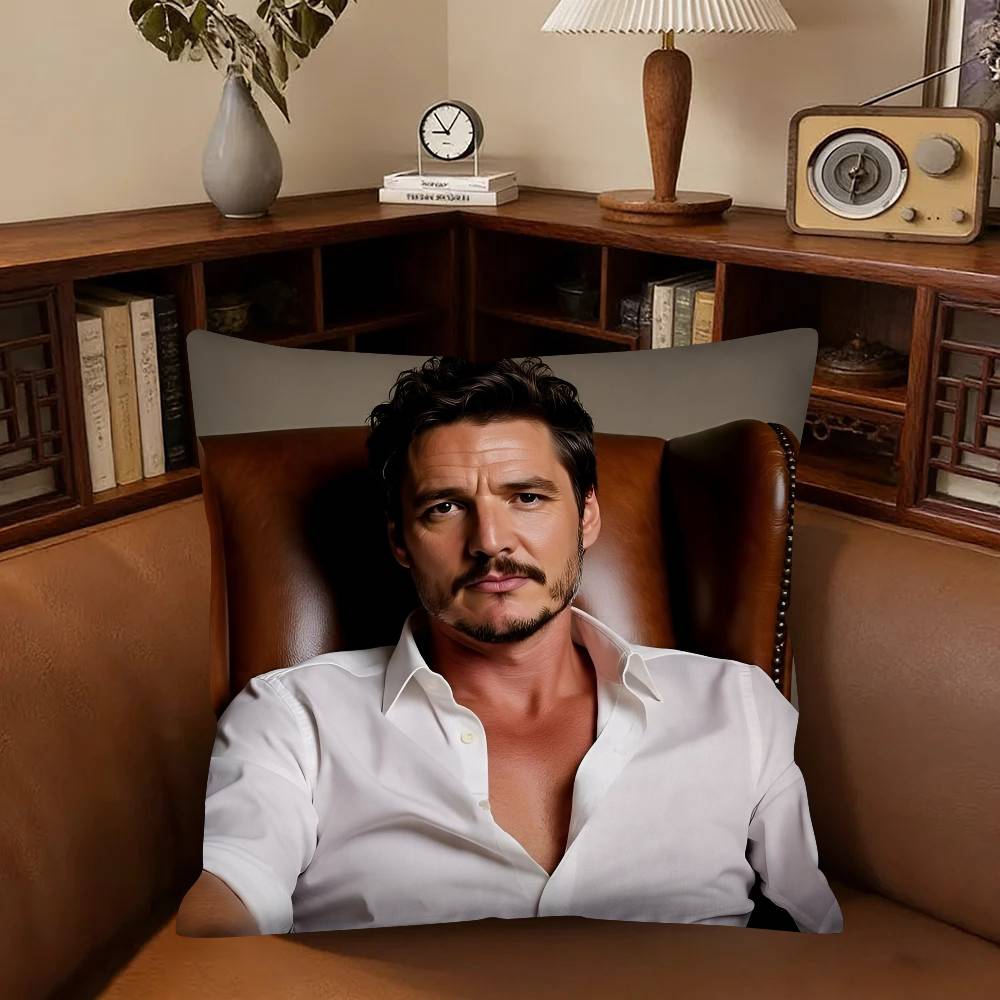 Actor PPedro Pascal Pillow Case Fashion Square Pillowcase Bedroom Sofa Room Ins Decoration Leisure