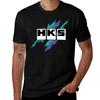 Hks Klassisches Logo T-Shirt Lässiges Alltags-T-Shirt mit kurzen Ärmeln