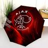 1 PC Automatic Folding Umbrella - AFC Ajax Custom Name Pattern, Portable & Foldable Design with 8 Ribs, Christmas Birthday Gifts