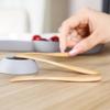 New Fruit For K Wooden Two-Tine Fork Tableware Multiple Use Snack Cake Dessert Forks Cafeteria Restaurant Flatware Kitchen Spaces Tool