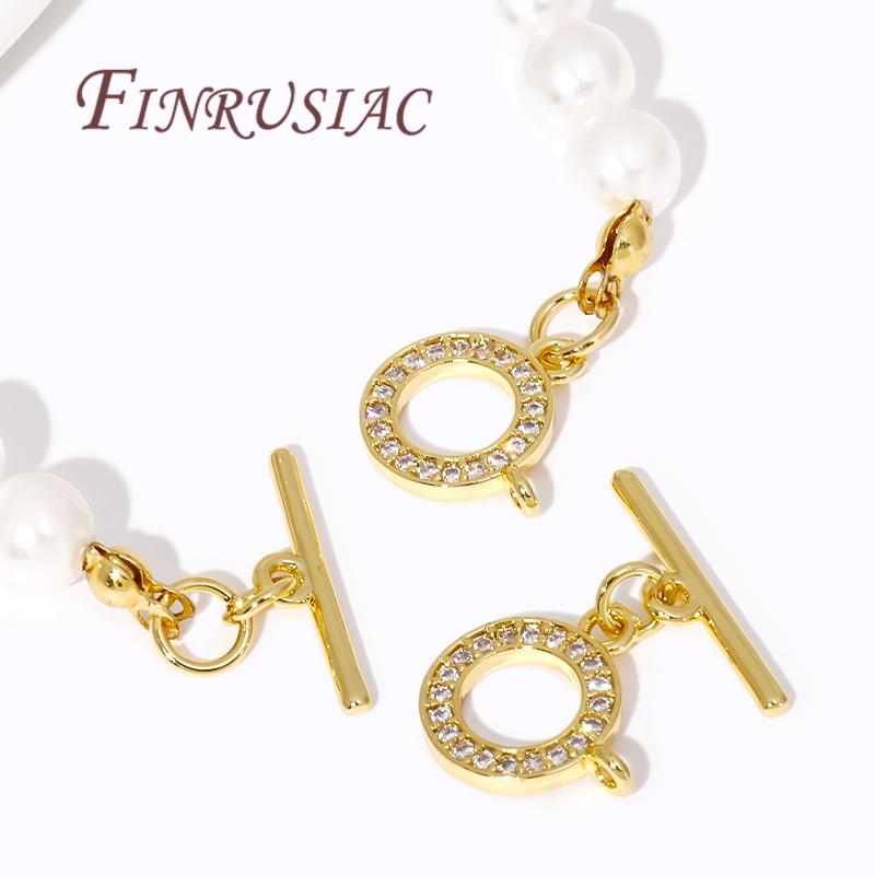 18K Gold Plated OT Clasps Bracelet Toggle Clasp Connectors For DIY Bracelet Necklace Jewelry Making Supplies Findings Wholesale