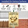 2D Flat, Funny Cat "I'm Not A Cat I'm A Baby" Metal Aluminum Sign Vintage Rustic Wall Decor for Cat Mom 8*12 inch Cat Lover Home Decor Pet Lover Wall