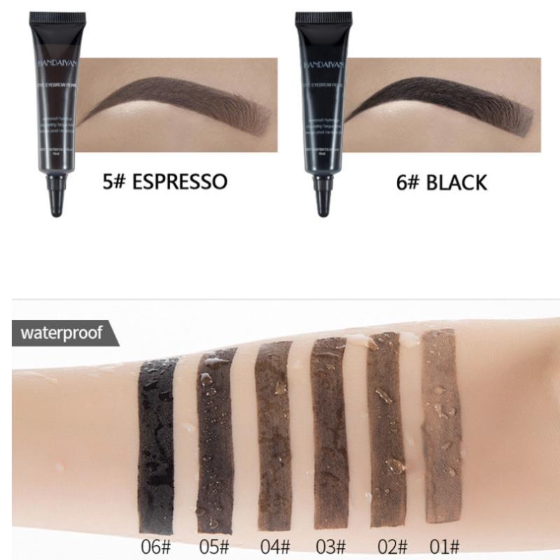 6 Colors Eyebrow Cosmetics Toothpaste  Waterproof  Eyebrow Tattoo Natural Long Lasting Makeup Paint  Eyebrow Cream