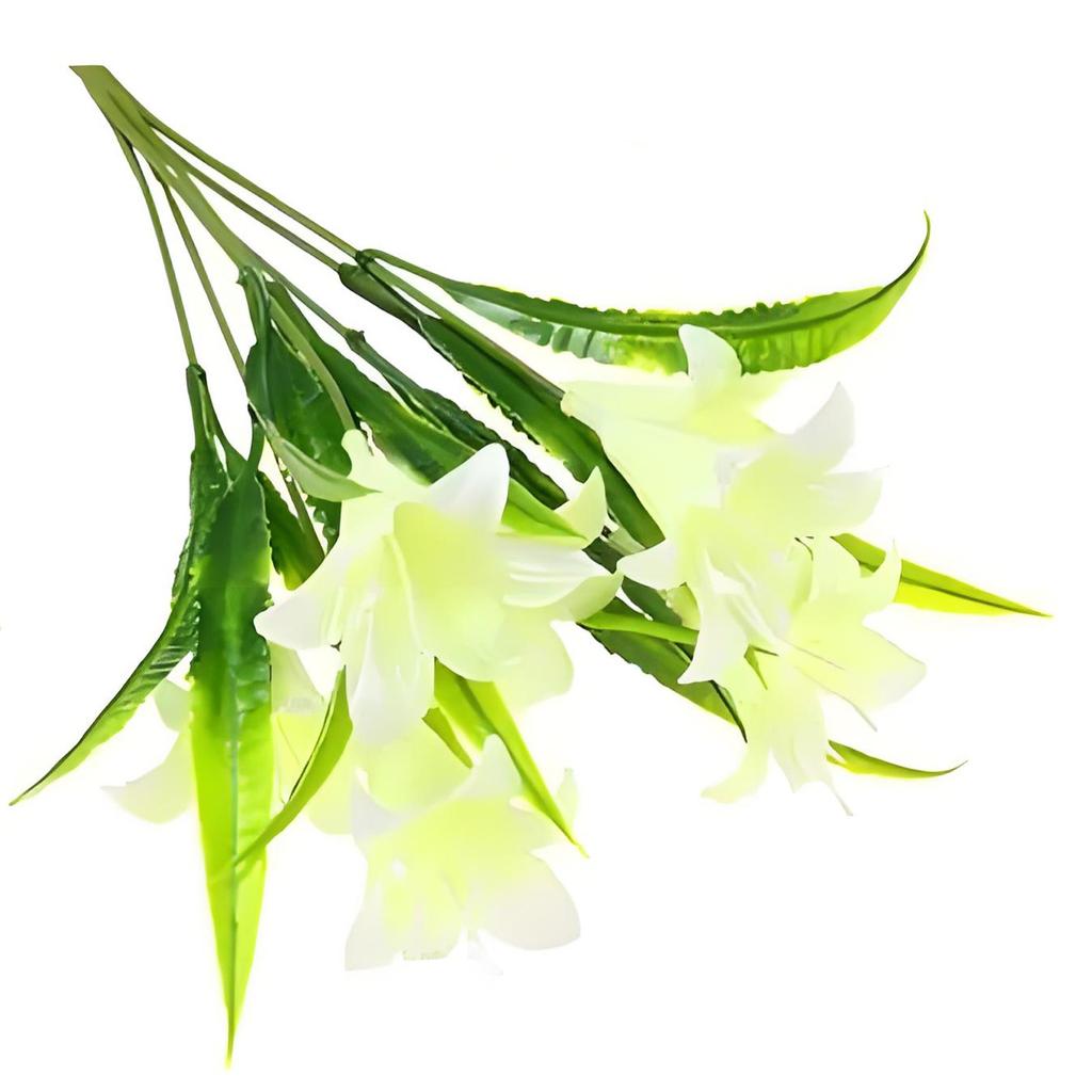 Artificial Lily Bouquet Colorful Faux Flowers Home Decor Wedding Party Plastic Floral Bunch Indoor Outdoor Decoration