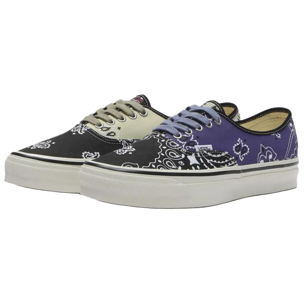 Vans Authentic 44 LX Black Purple Bandana Unisex Sneakers VN000D9NBMB