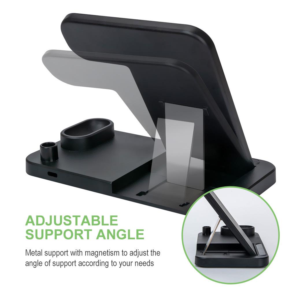 Neues Privatmodell Vier-in-einem-Wireless-Ladegerät für Apple Headset, Mobiltelefon, Uhr, Touch-Pen, kabelloses Ladegerät