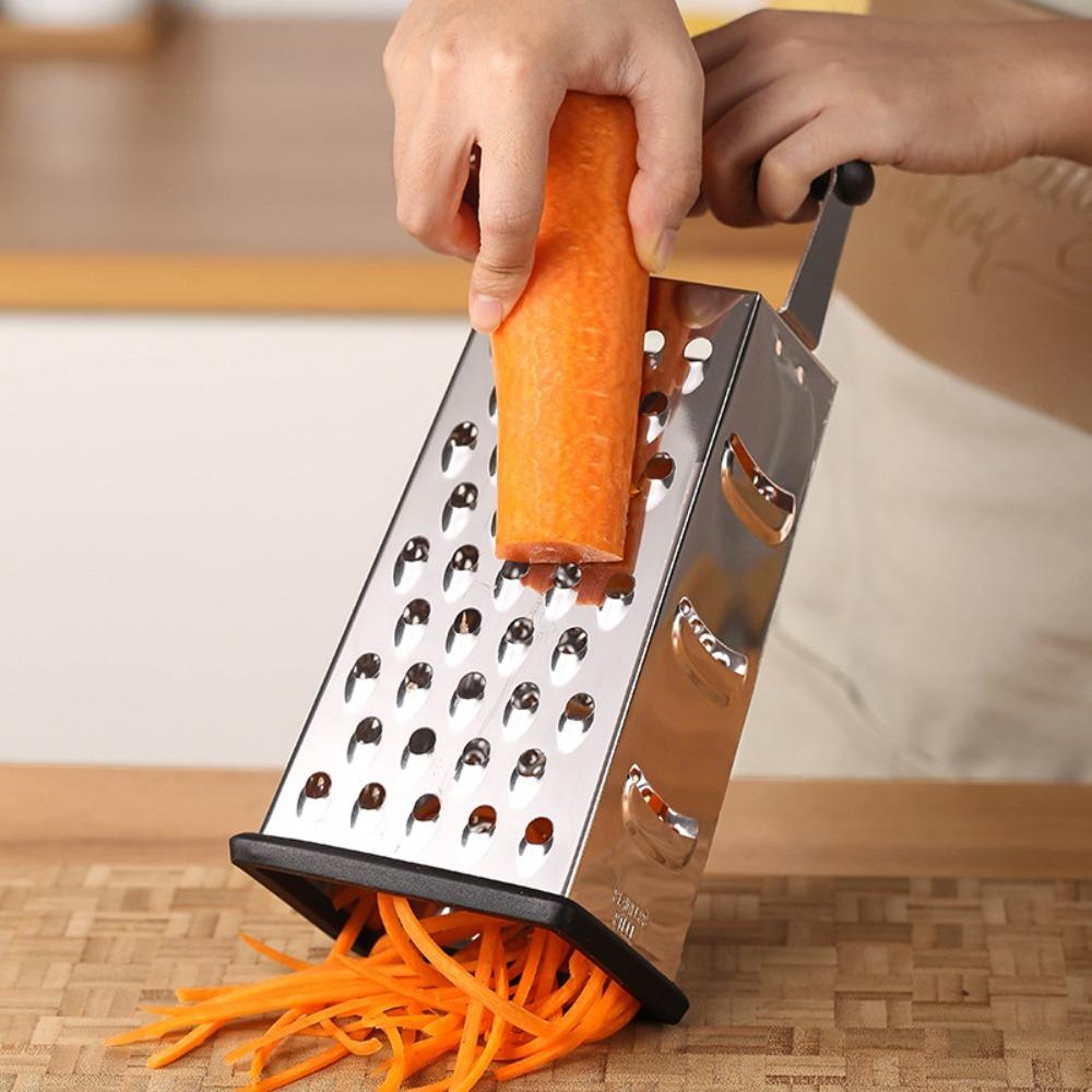 Standing Vegetable Slicer Box Stainless Steel Vegetable Zester 4-Sided Cheese Grater Tower  Fruit
