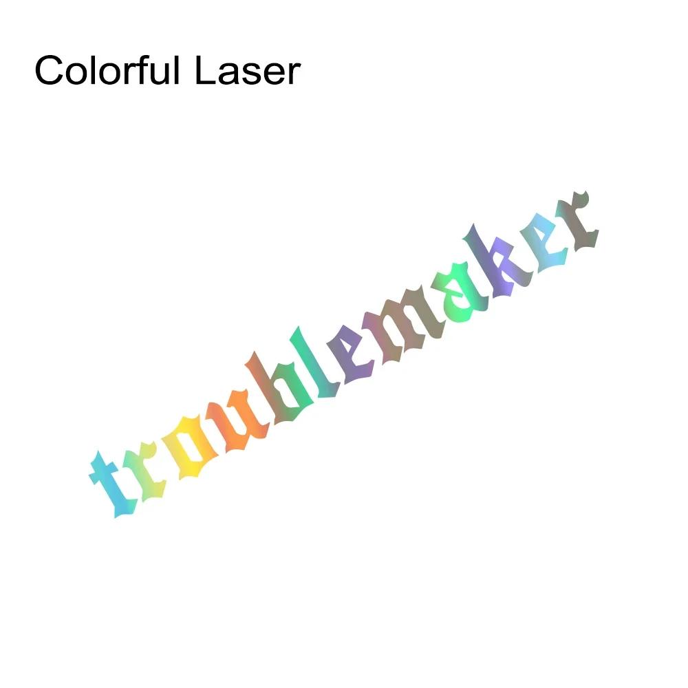 Troublemaker Letter Car Front Windshield Sticker Waterproof Auto Rear Window Vinyl Decal Creative Racing Body Decoration Decal