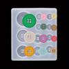 White Silicone Button Mold 5 Pcs for Epoxy Resin Crafts DIY Jewelry Making Durable Decorative Buttons Versatile Designs