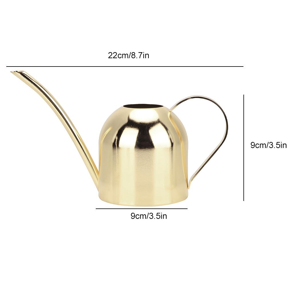 500ml Watering Can Stainless Steel Long Mouth Sprinkling Pot with Handle for Home Garden Plants Flowers Watering