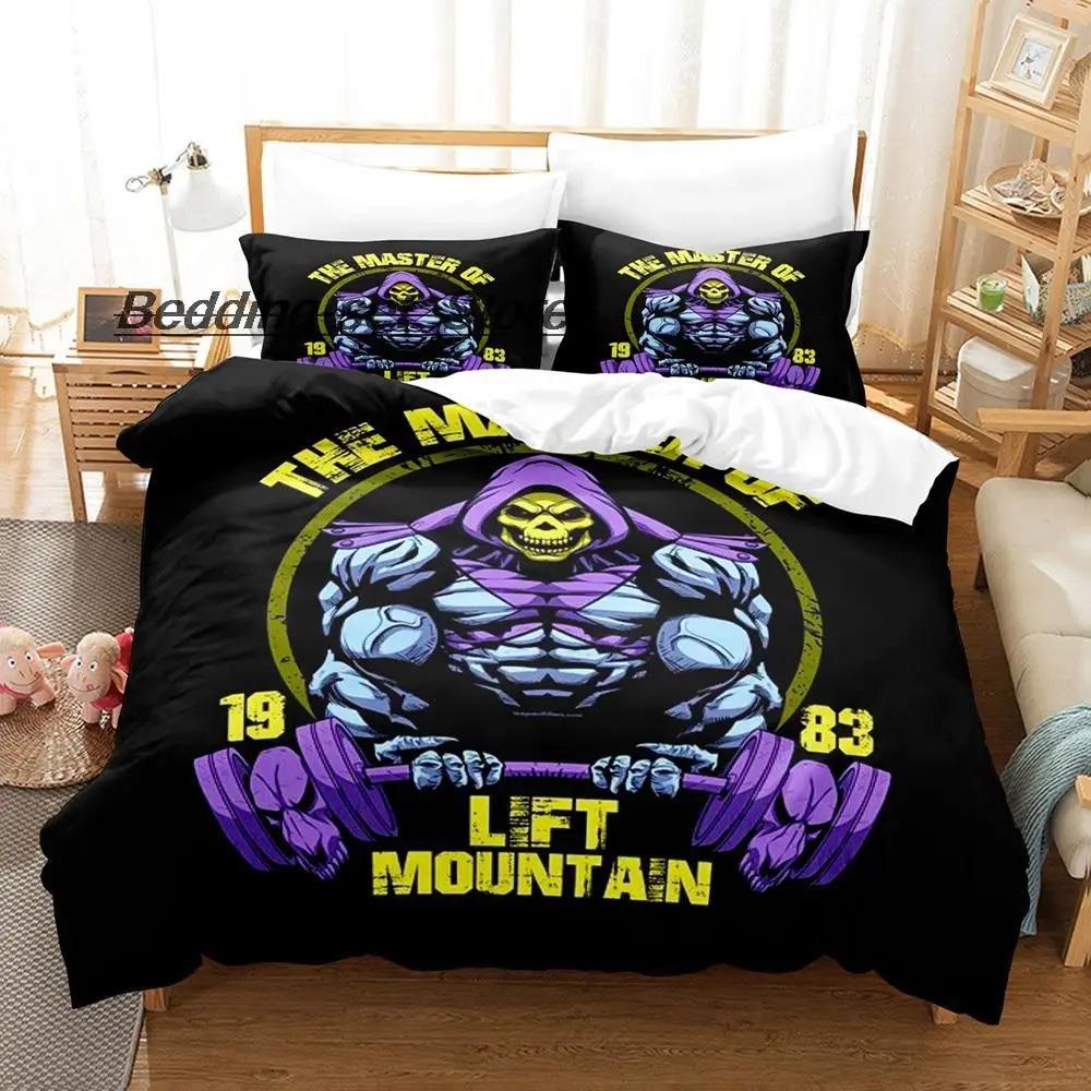 Skull Skeletor Bedding Set Single Twin Full Queen King Size Bed Set Teenager Bedroom Duvetcover Sets 3D Anime Bed Sheet Set