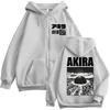 Japanese Anime Science Fiction Akira Saro Kaneda Zipper Hoodies Men Women Vintage Manga Sweatshirt Fleece Oversized Coats Y2k