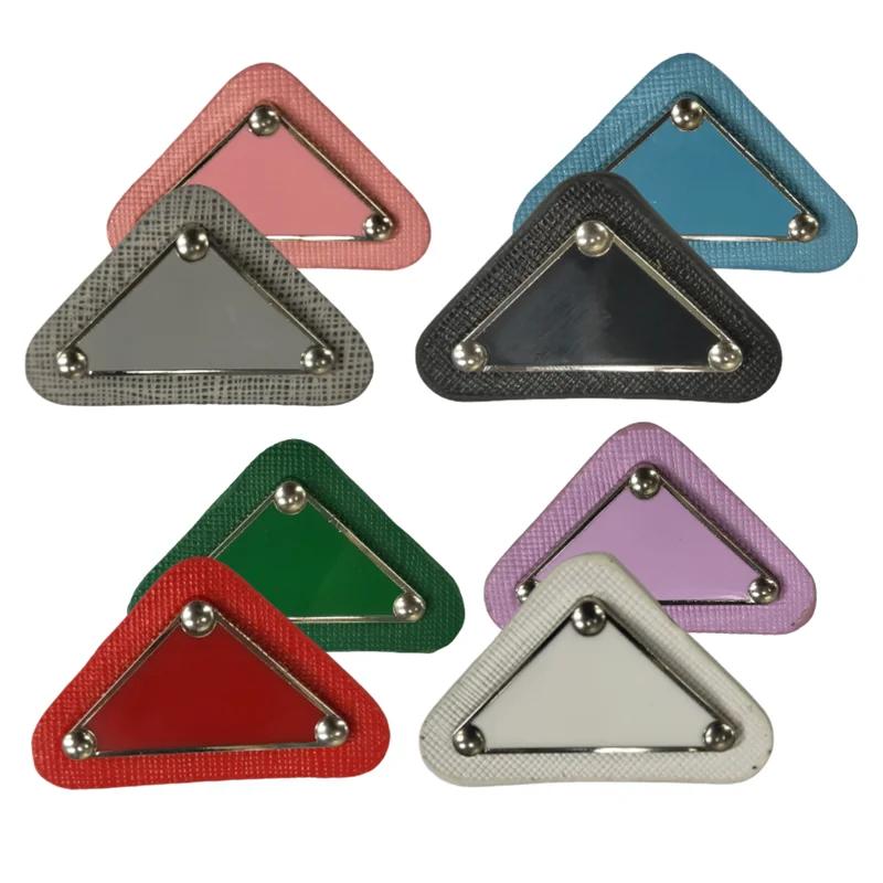 1Pc Patches Stickers Brand Triangular Sew Patches DIY  Embroidery Brand Logo Sequin Patch Badge Hat Package Patches for Clothing