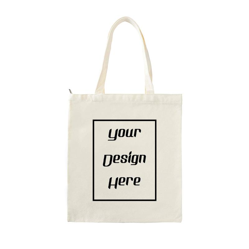Fashion Canvas Shoulder Bag Customized Print Canvas Shopping Bag Casual Large Capacity Schoolbag Tote Bag