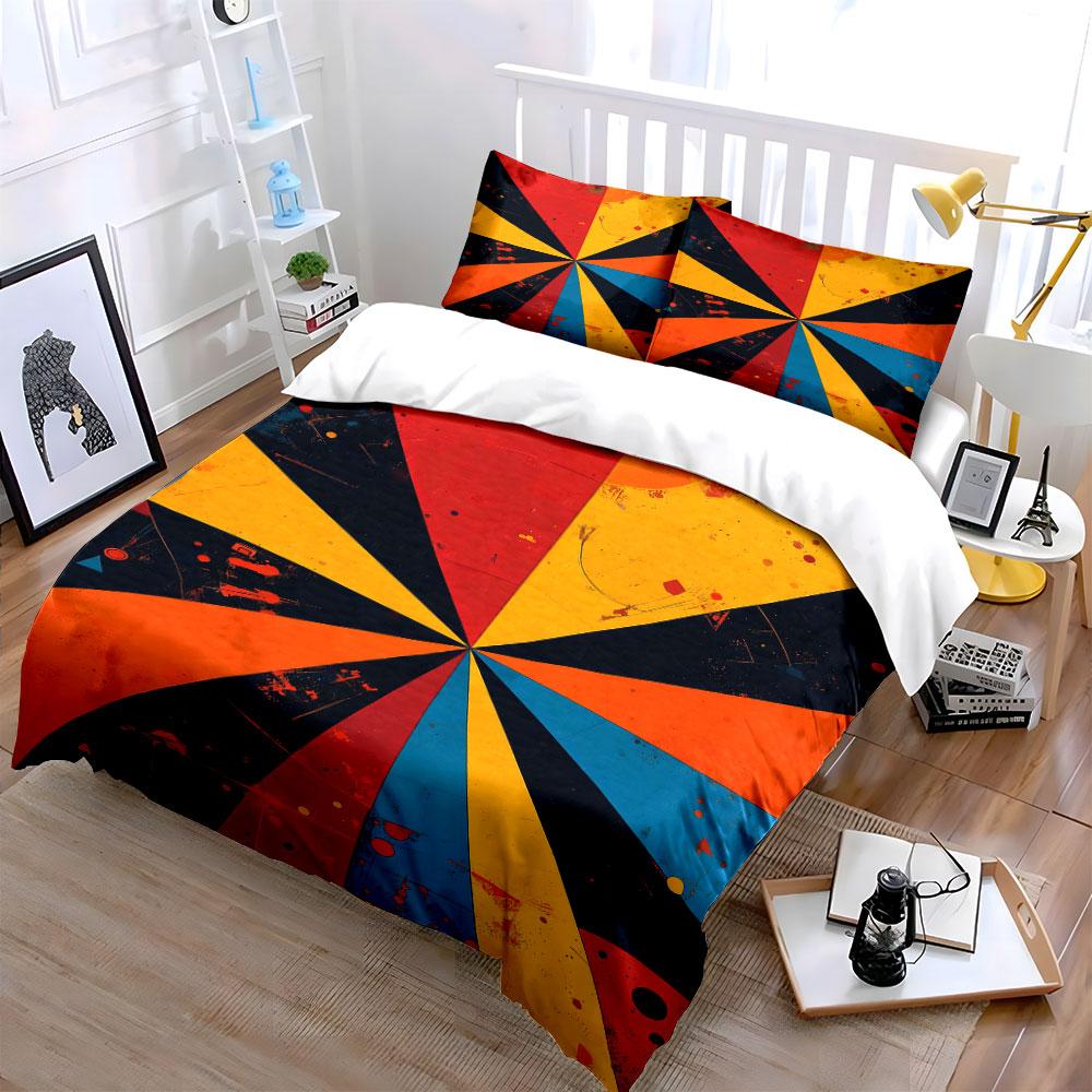 Abstract Radial Triangle Pattern. Bedding Sets Duvet Cover Sets Duvet Covers Pillowcases(1 * Duvet Cover 2 * Pillowcases Without Duvet Insert)