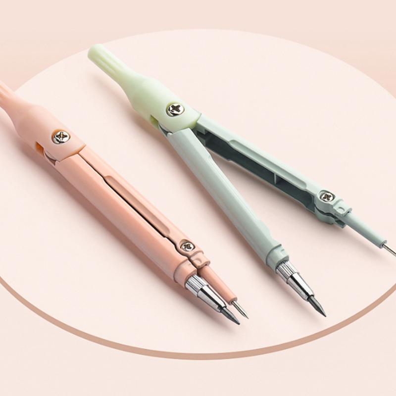 3 In 1 Compass Geometry Set With Ruler Pencil Multifunctional School Drawing Compass Math Geometry Tool Stationery