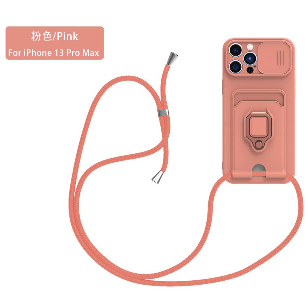 

Crossbody Lanyard Slide Camera Lens Protection Case For Xiaomi 14T Pro Mi 14T Soft Shockproof Ring Card Holder Cover Fundas For Xiaomi 14T&Case & Holder