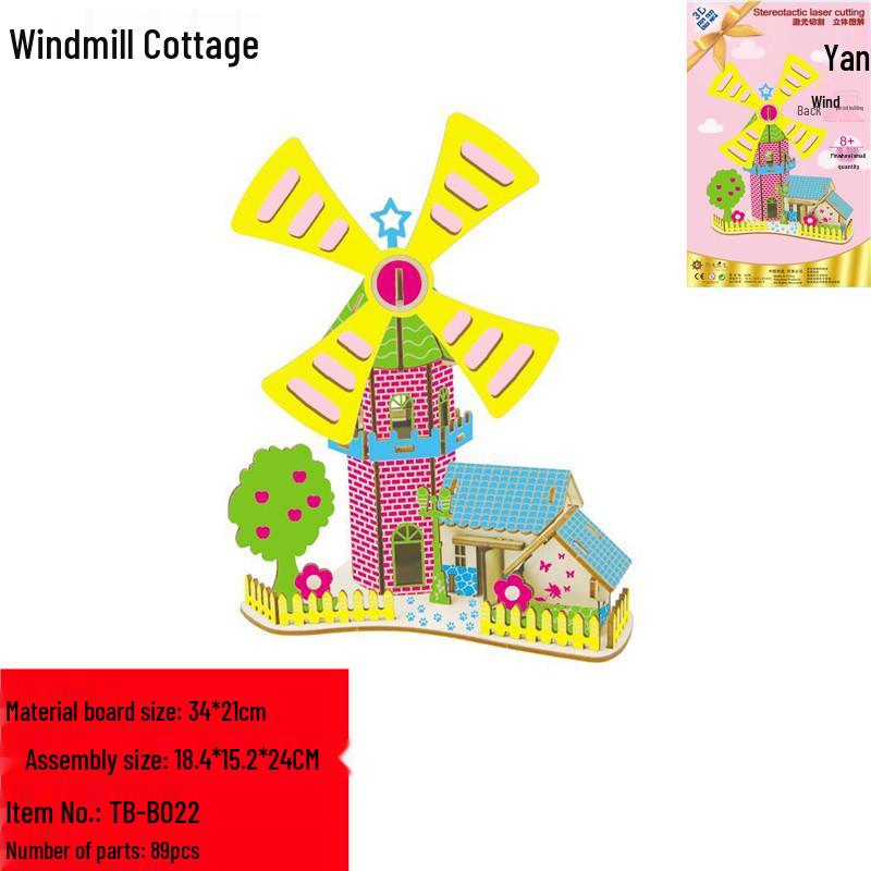 3D Wooden Puzzle Model: DIY Educational Toy for Kids & Adults