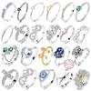 New Authentic Copper Ring Heart Bow FourLeaf Shamrock Crown Guardian Eye Ring Ideal For Women Girl Wedding Jewellery Gift