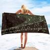 Musical Note Beach Towel Quick Dry Microfiber Absorbent Bath Towel Outdoor Travel Sport Oversized Beach Towels for Adults Kids