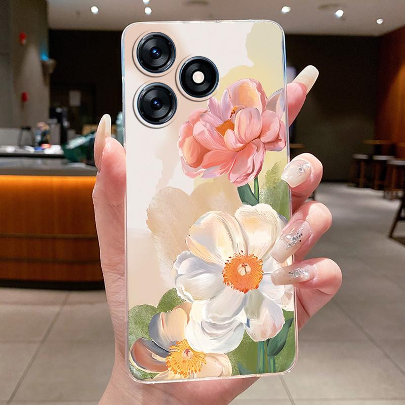 Für Tecno Spark 10 10C Hüllen Schöne Schmetterlingsblumen Klare Silikon-Rückseite Für Tecno Spark 10 C KI5k KI5m KI5q Handyhülle