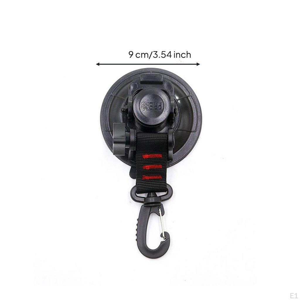 Heavy Duty Suction Cup with Hook 360° Rotation Car Awning Fastener No Required Tent