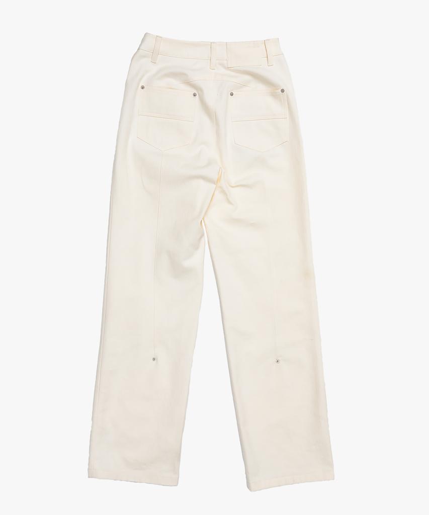 Pabeo Stripe Straight Pants (Cream)