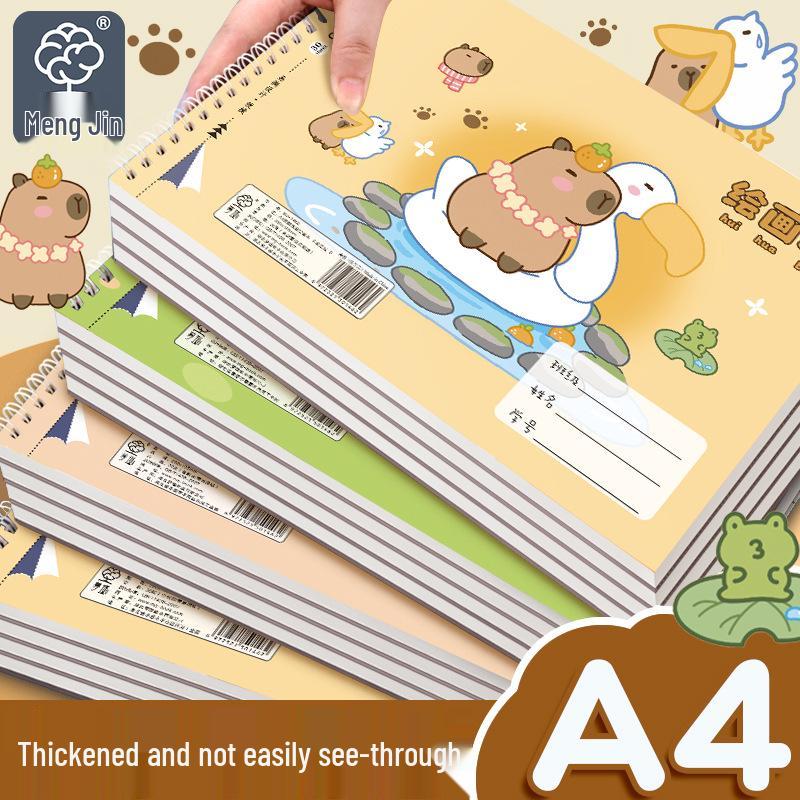 Capybara & Kugelfisch A4 Spiral-Zeichenbuch für Kinder