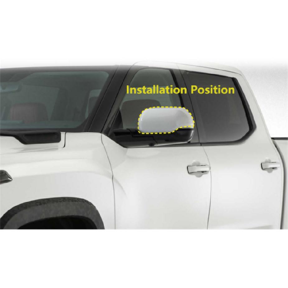 Rearview Mirror Side Lid Cover Trim For - Toyota Tundra ABS Chrome 2pcs