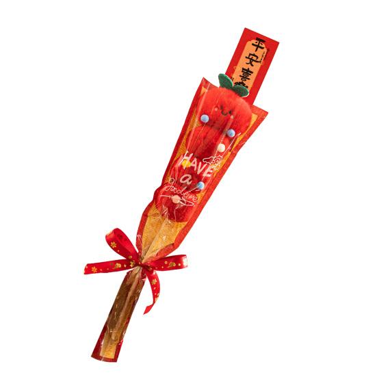 Chinese New Year Plush Candied Haws Ornament Cute Furry Simulated Candied Haws Decoration for Spring Festival Party Supply