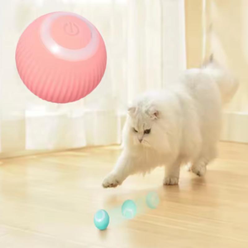 Automatic Smart Cat Toy Interactive Electric Rolling Ball for Pet Training Self-Moving Kitten Plaything for Indoor Cats