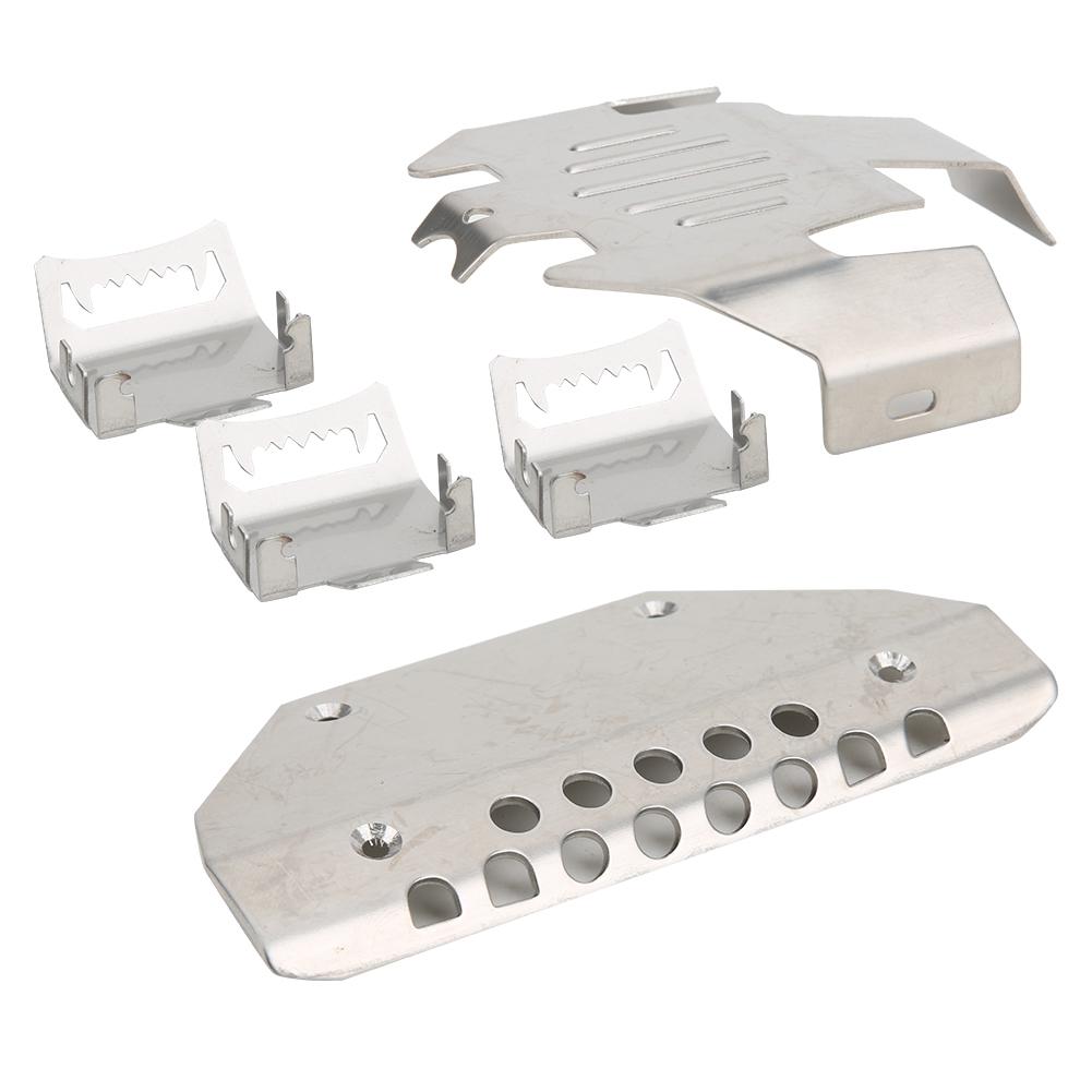 5pcs Stainless Steel Chassis Armors Protection Skid Plate Fits for Traxxas TRX-6 G63 6-Wheels RC Car
