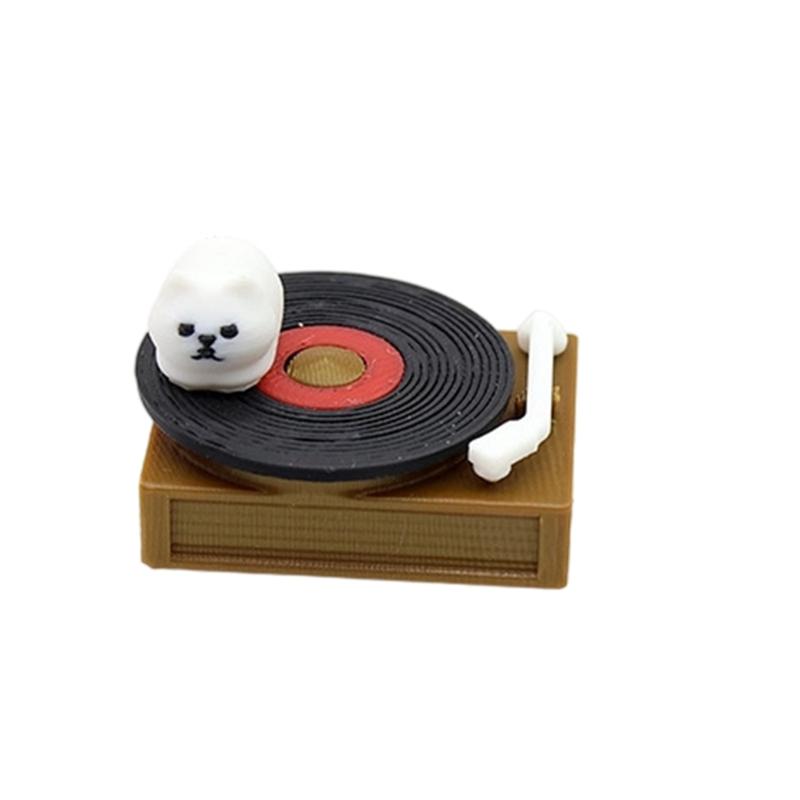 

Record Player Miniature Gramophone Dollhouses Accessory Perfect for Retro Enthusiasts and Unique Home Decors 1