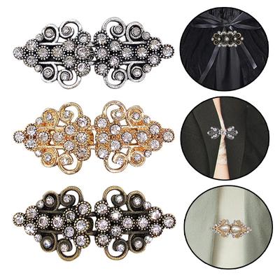 1PC Waist Fixed Brooch Vintage Rhinestone Sweater Clasp Clothing Accessories Cloak Buckle Collar Clip Clothes Alloy New Women